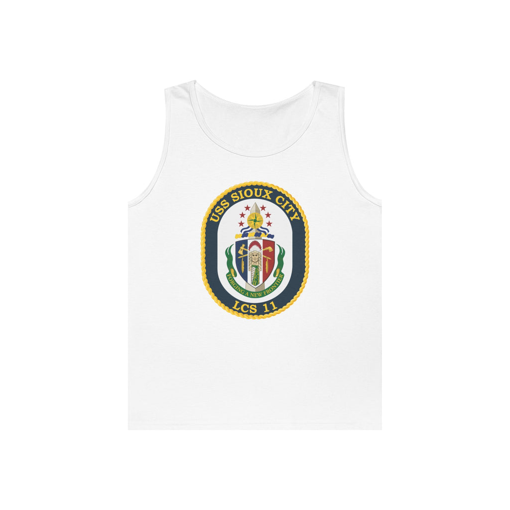 Unisex Heavy Cotton Tank Top - Navy - USS Sioux City (LCS-11) wo Txt