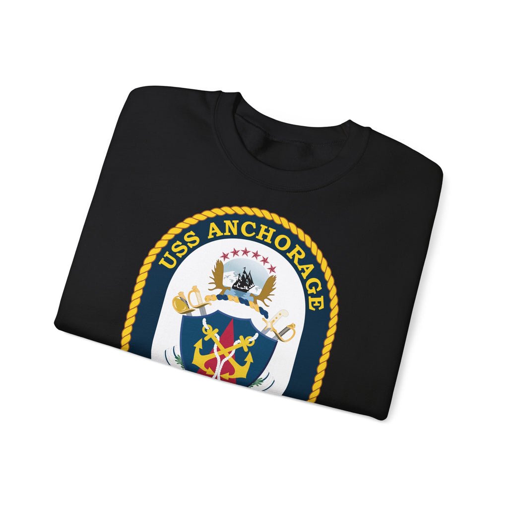 Unisex Heavy Blend™ Crewneck Sweatshirt - Navy - USS Anchorage (LPD-23) wo txt