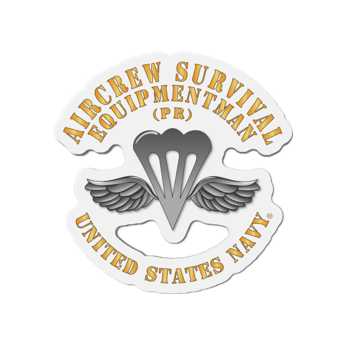 Die-Cut Magnet - Navy - Rate - Aircrew Survival Equipmentman (PR)