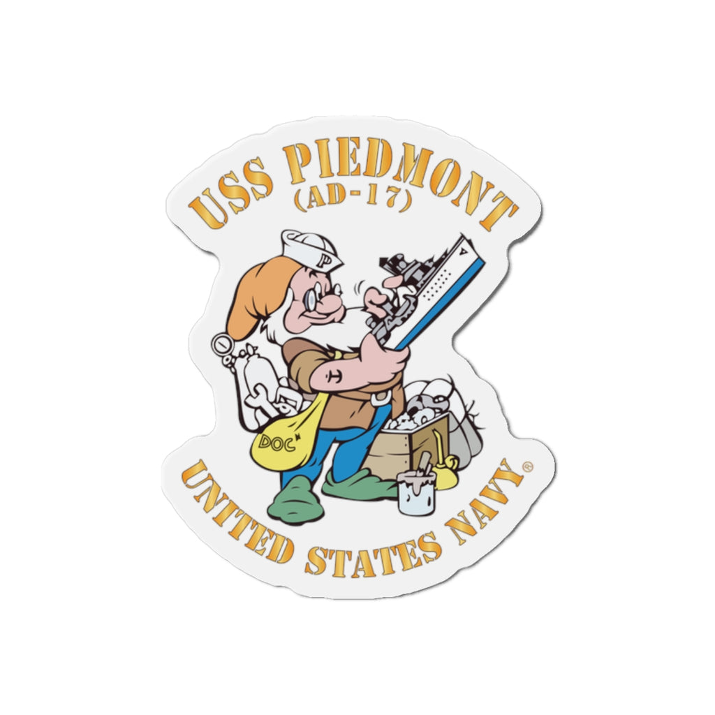 Die-Cut Magnet - Navy - USS Piedmont (AD-17)