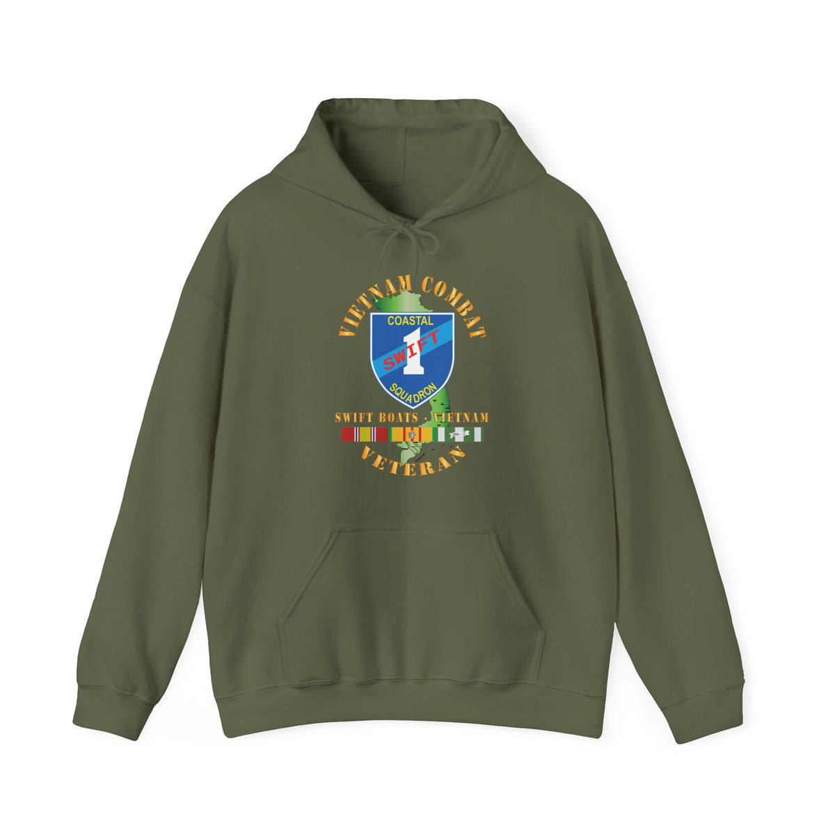 Unisex Heavy Blend™ Hoodies - Coastal Squadron One (Blue) - SSI -Swift Boats - Vietnam w VN SVC X 300