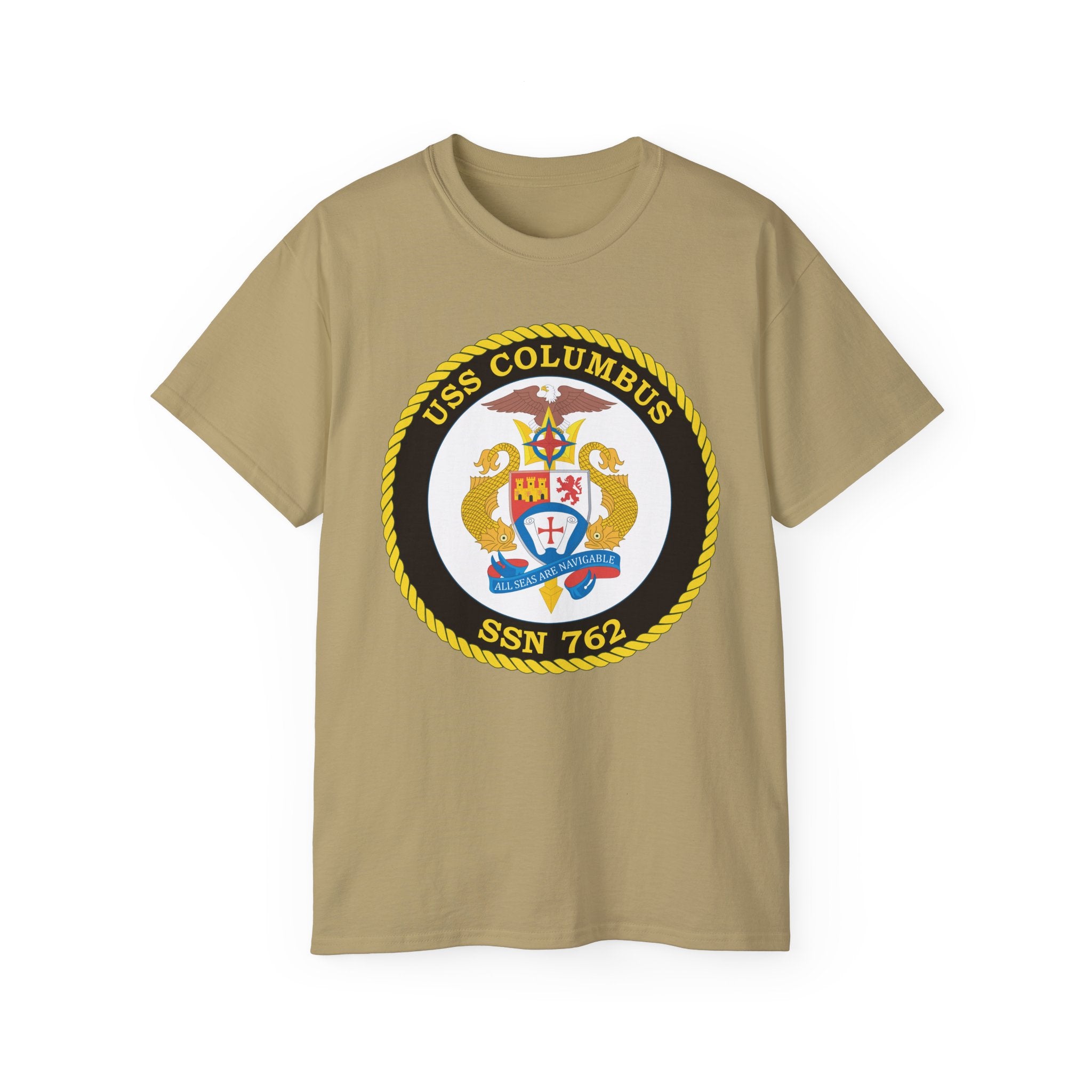 Unisex Ultra Cotton T-Shirt - Navy - USS Columbus (SSN-762) wo txt