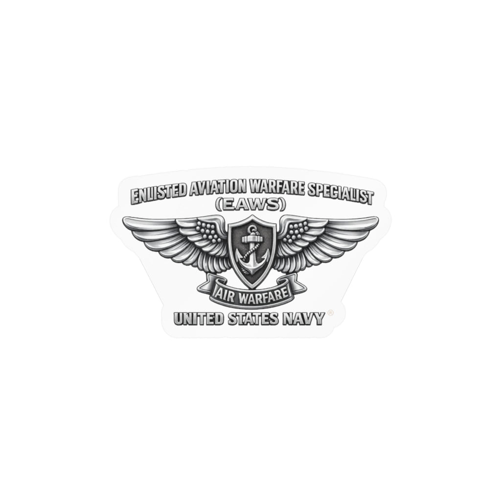 Kiss-Cut Vinyl Decal - Navy - Badge - Enlisted Aviation Warfare Specialist