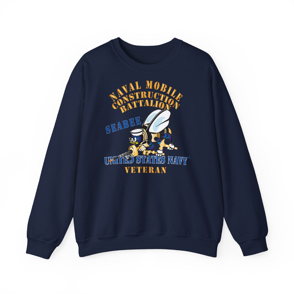 Unisex Heavy Blend™ Crewneck Sweatshirt - Navy - Seabee - Veteran