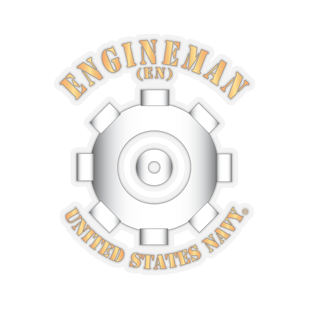 Kiss-Cut Stickers - Navy - Rate - Engineman (EN)