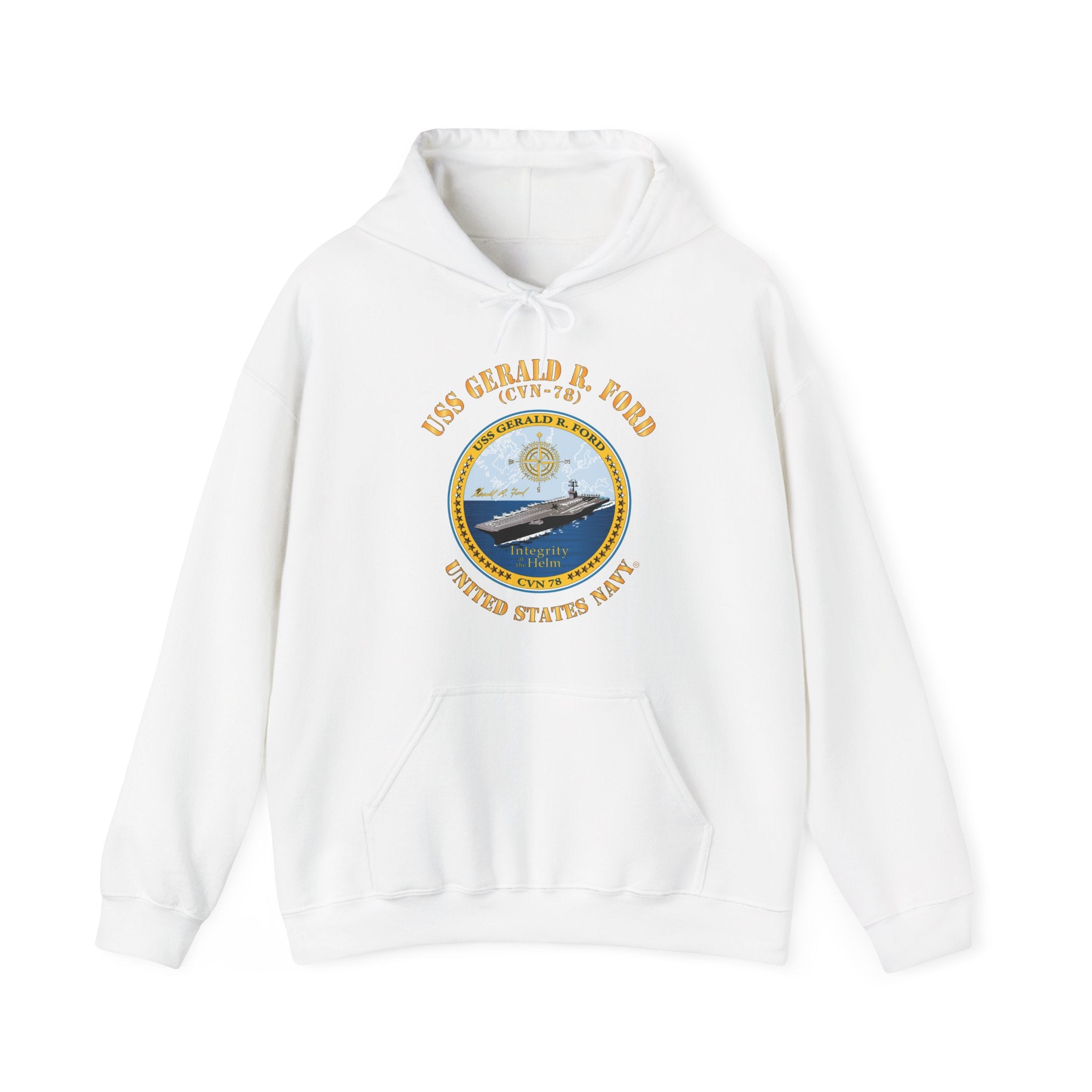 Unisex Heavy Blend™ Hoodies - Navy - USS Gerald R. Ford (CVN-78)