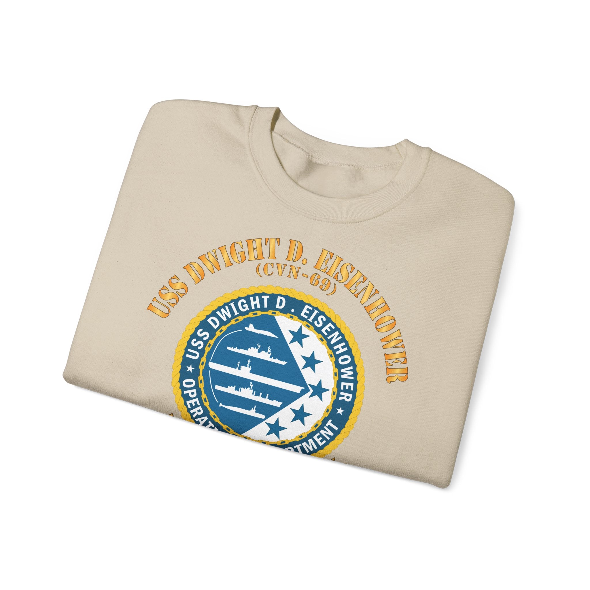 Unisex Heavy Blend™ Crewneck Sweatshirt - Navy - USS Dwight D. Eisenhower (CVN-69) - Operations Department
