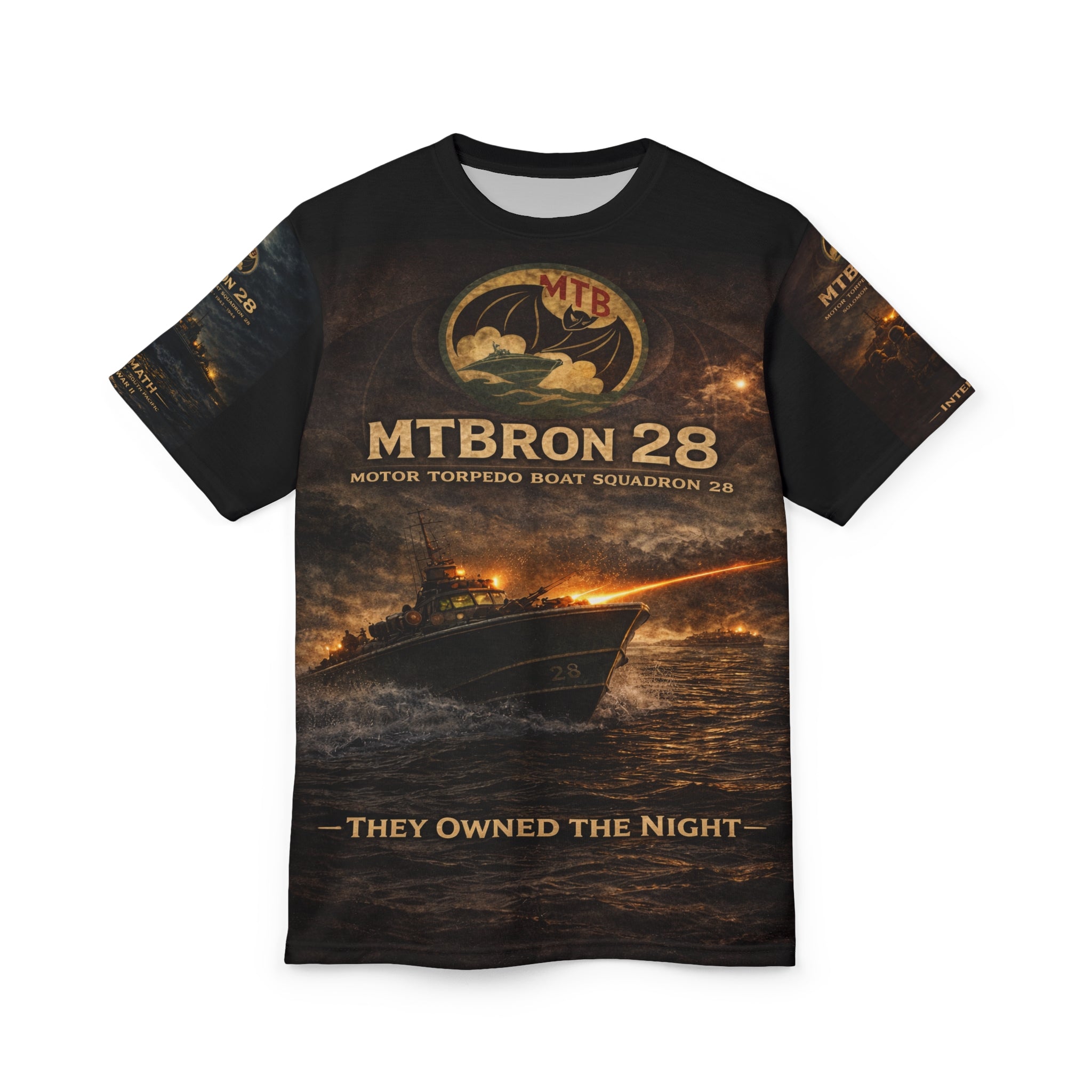 Motor Torpedo Boat Squadron 28 (MTBRon 28) Tribute Tee — "They Owned the Night" WWII - U.S. Navy