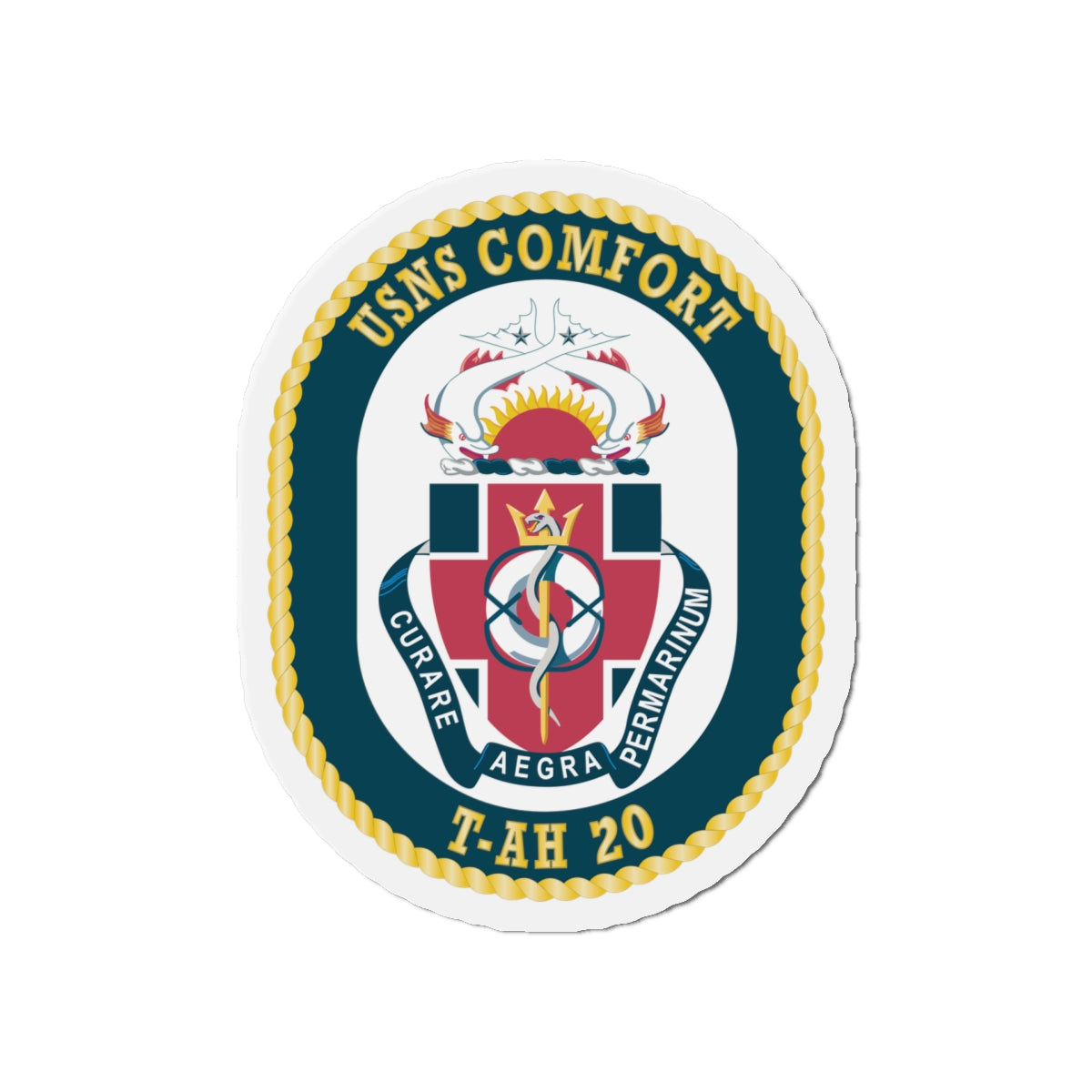 Die-Cut Magnet - Navy - USNS Comfort (T-AH 20) wo txt