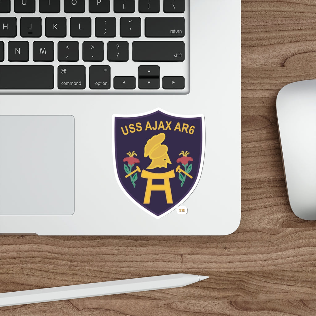 Die-Cut Vinyl Sticker - Navy - USS Ajax (AR-6) wo txt