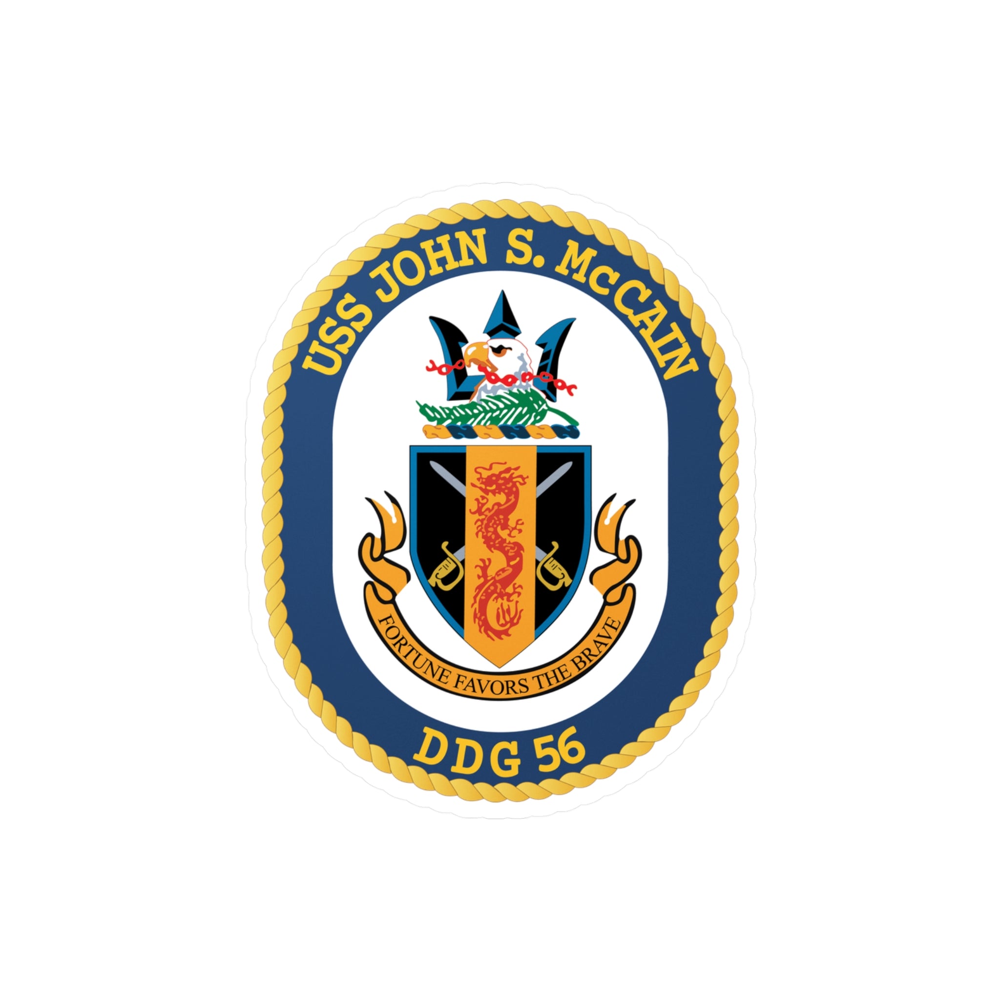 Kiss-Cut Vinyl Decal - Navy - USS John S. McCain (DDG-56) wo txt