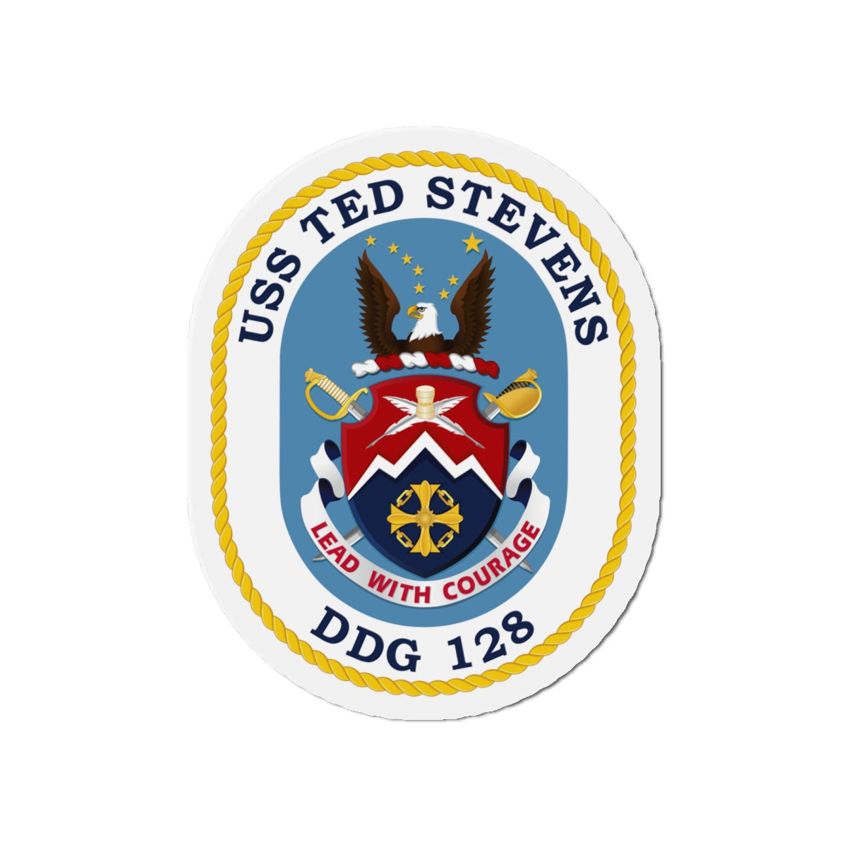 Die-Cut Magnet - Navy - USS Ted Stevens (DDG-128) wo txt
