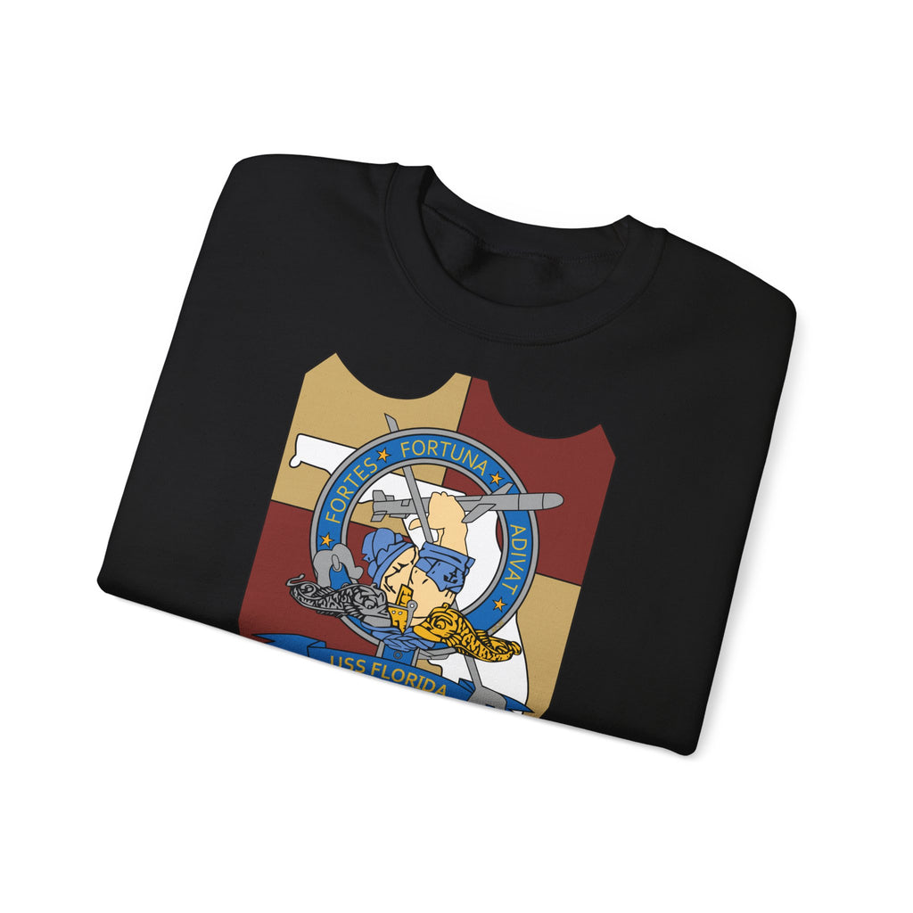 Unisex Heavy Blend™ Crewneck Sweatshirt - Navy - USS Florida (SSGN-728) wo txt