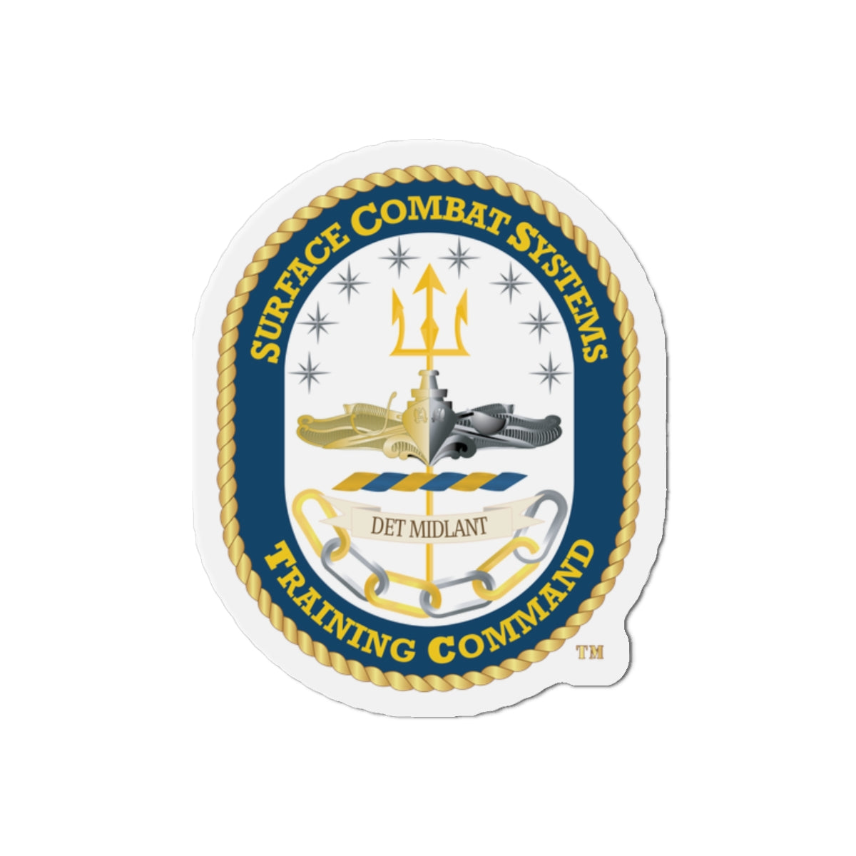 Die-Cut Magnet - Navy - Surface Combat Systems Training Command - DET MIDLANT wo Txt X 300