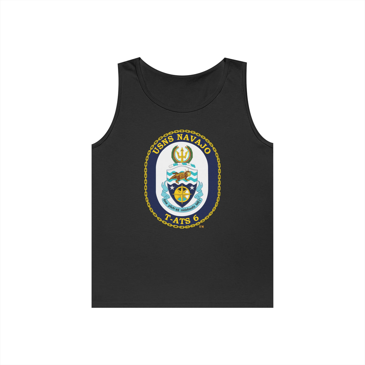 Unisex Heavy Cotton Tank Top - Navy - USNS Navajo (T-ATS 6) wo txt