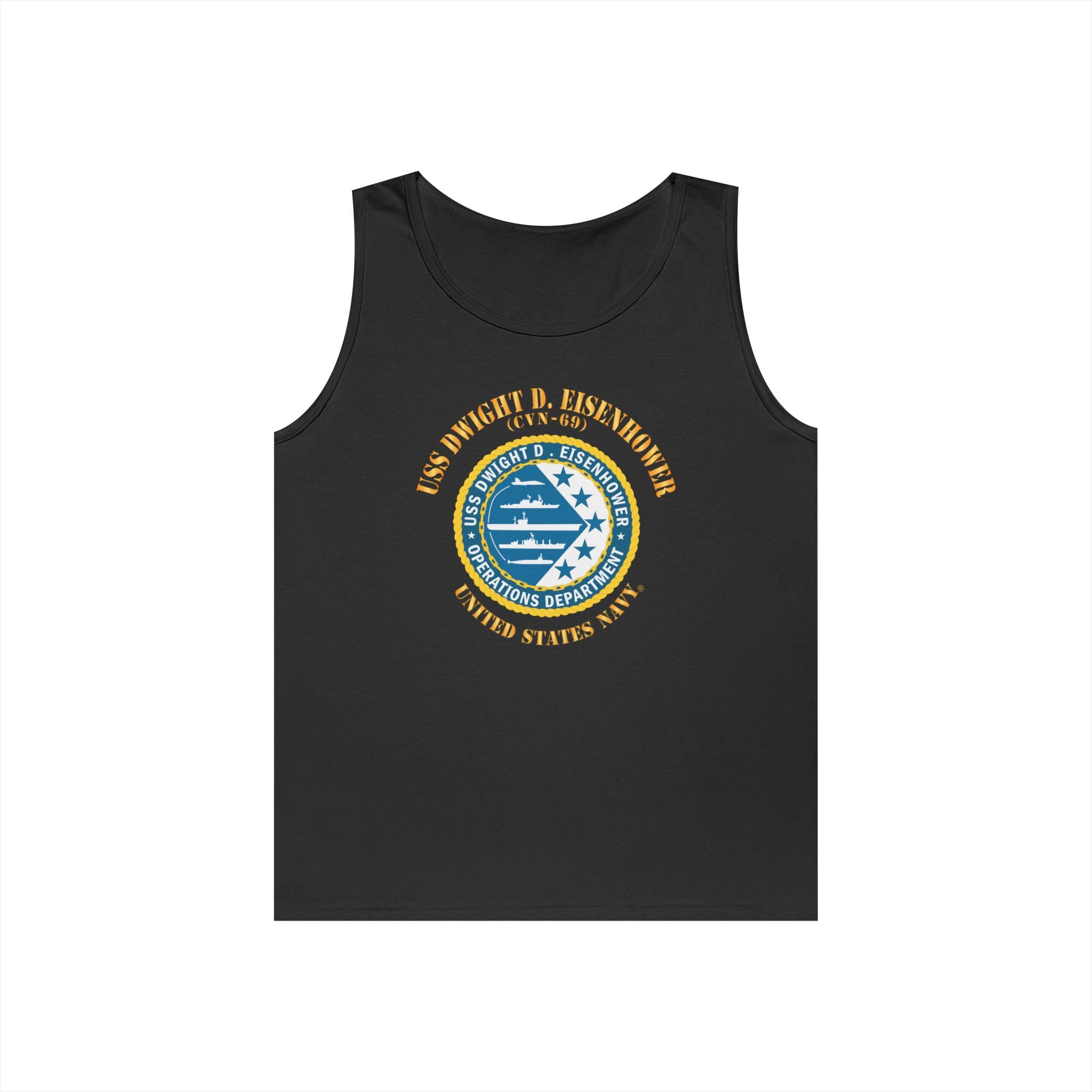 Unisex Heavy Cotton Tank Top - Navy - USS Dwight D. Eisenhower (CVN-69) - Operations Department
