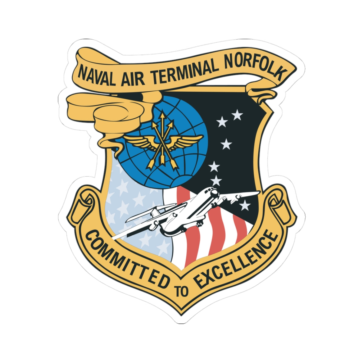 Kiss-Cut Stickers - Navy - Naval Air Terminal Norfolk wo Txt