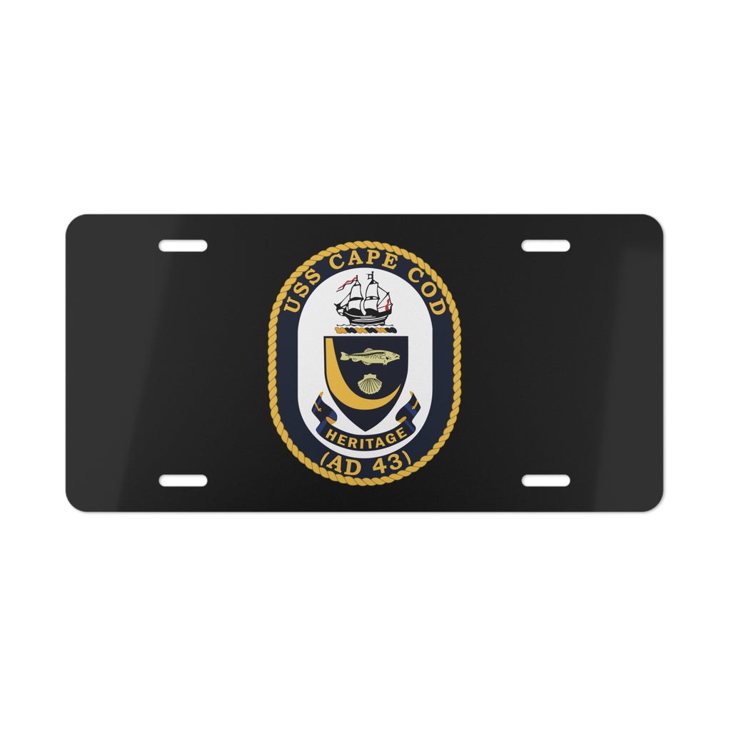 Vanity License Plate - Navy - USS Cape Cod (AD 43) wo txt X 300