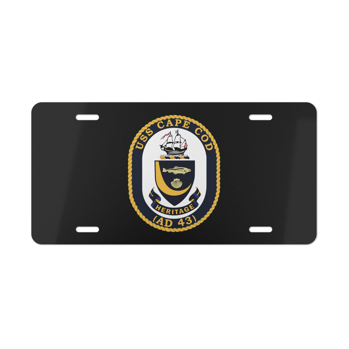 Vanity License Plate - Navy - USS Cape Cod (AD 43) wo txt X 300