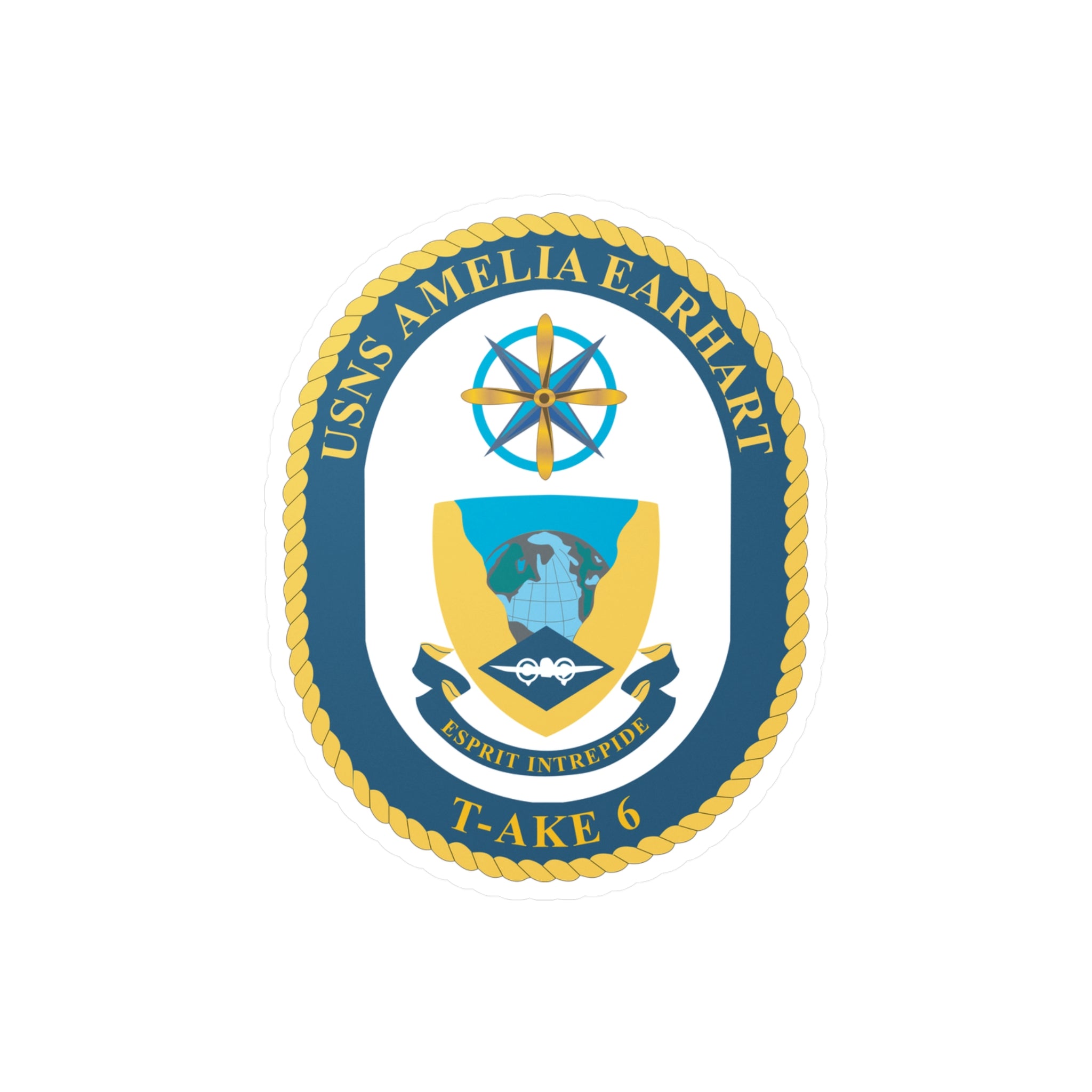 Kiss-Cut Vinyl Decal - Navy - USNS Amelia Earhart (T-AKE 6) wo txt