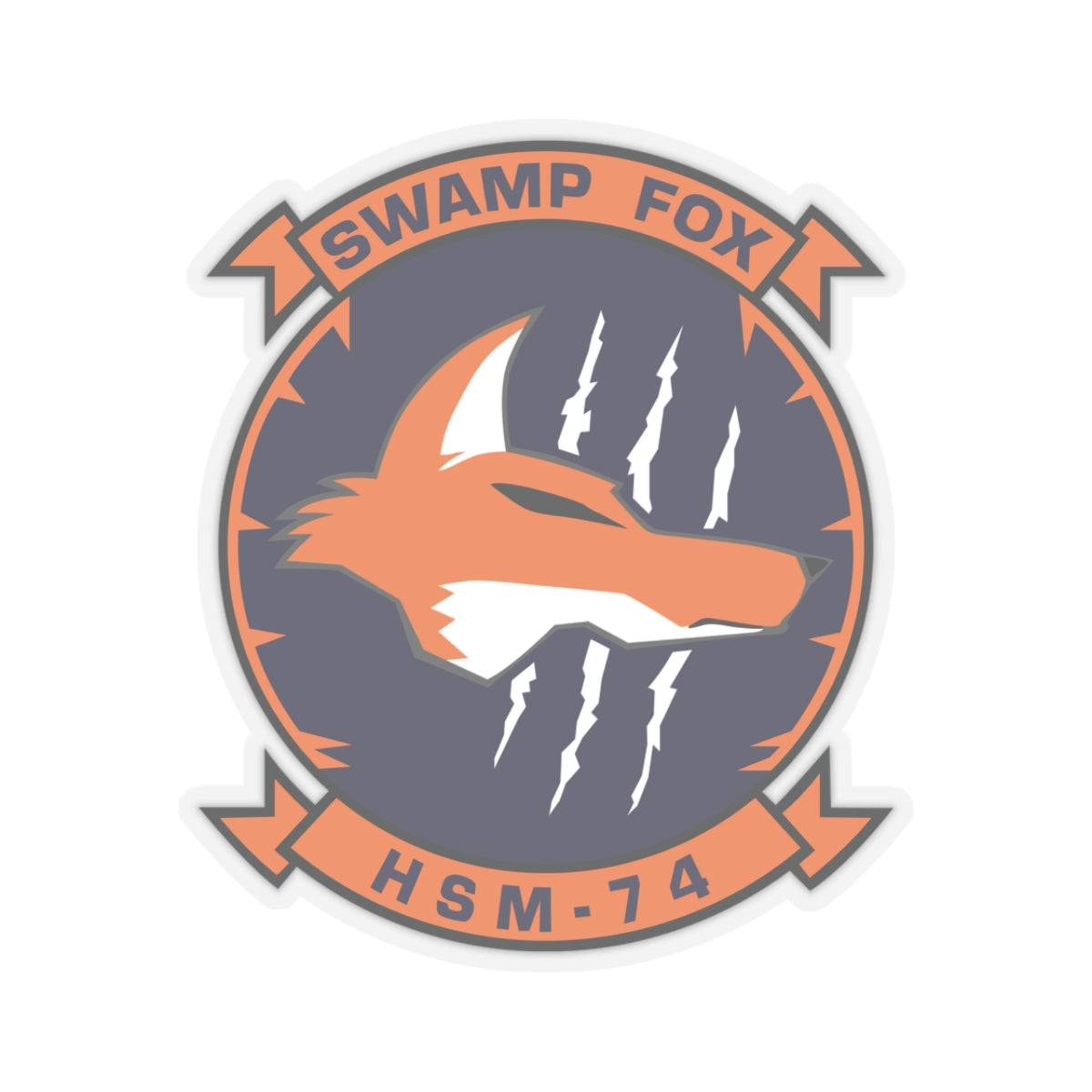 Kiss-Cut Stickers - Navy - Helicopter Maritime Strike Seven Four (HSM-74) wo txt