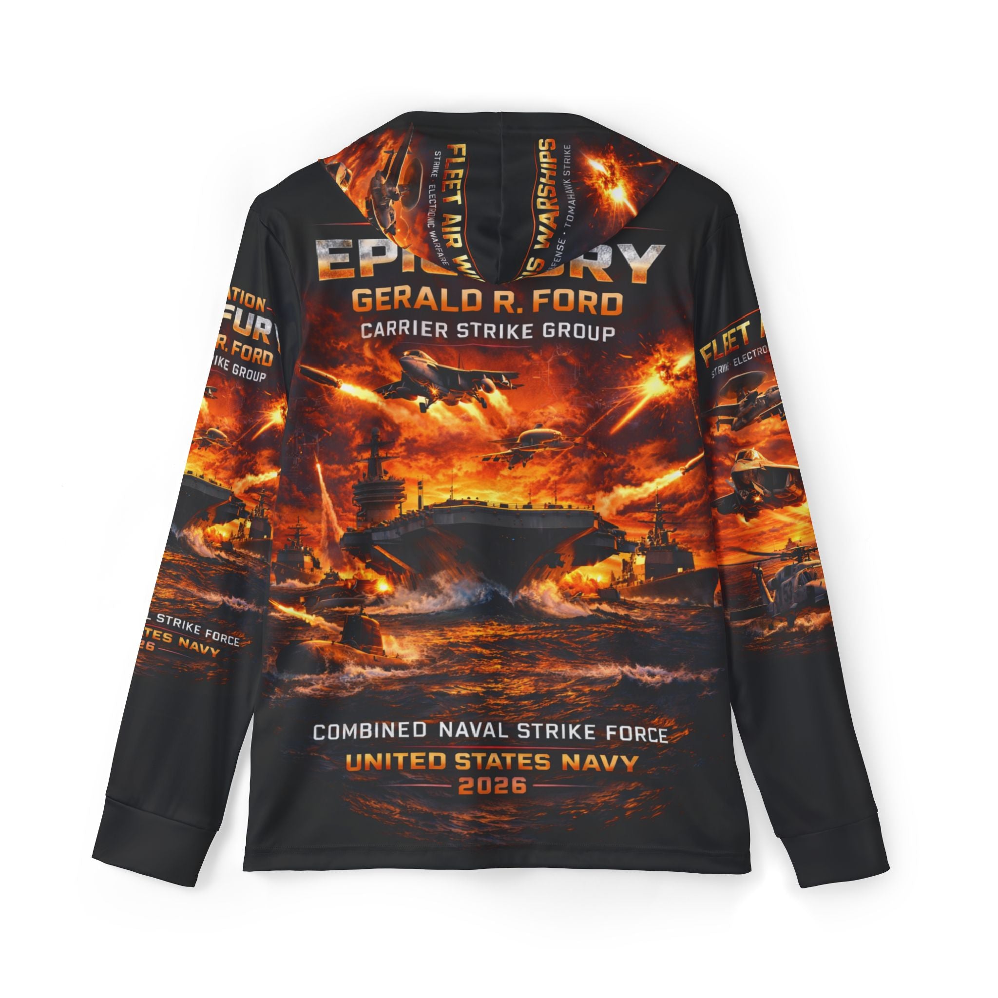 Epic Fury Carrier Strike Hoodie — Gerald R. Ford Navy Warmup Pullover