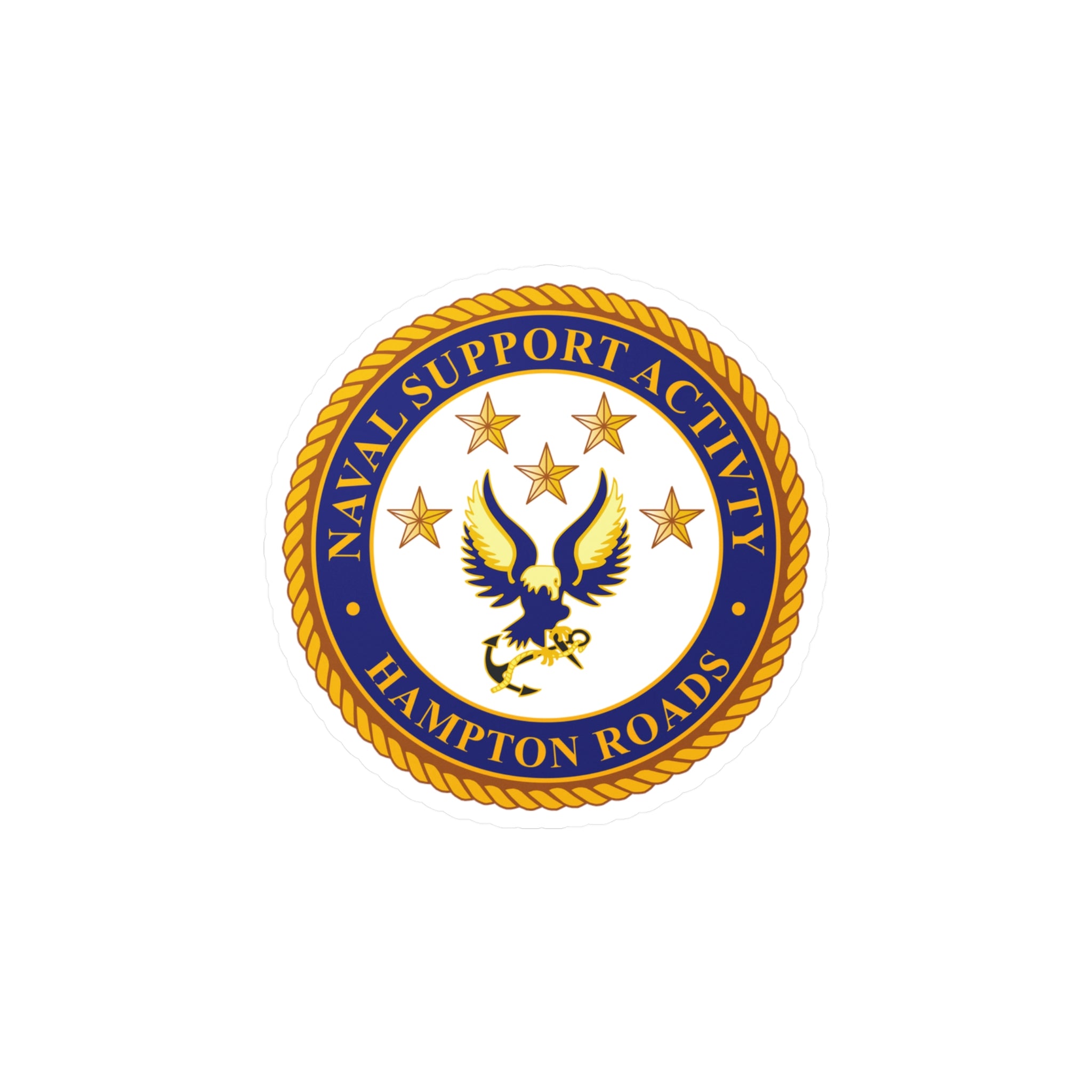 Kiss-Cut Vinyl Decal - Navy - Naval Support Activity - Hampton Roads