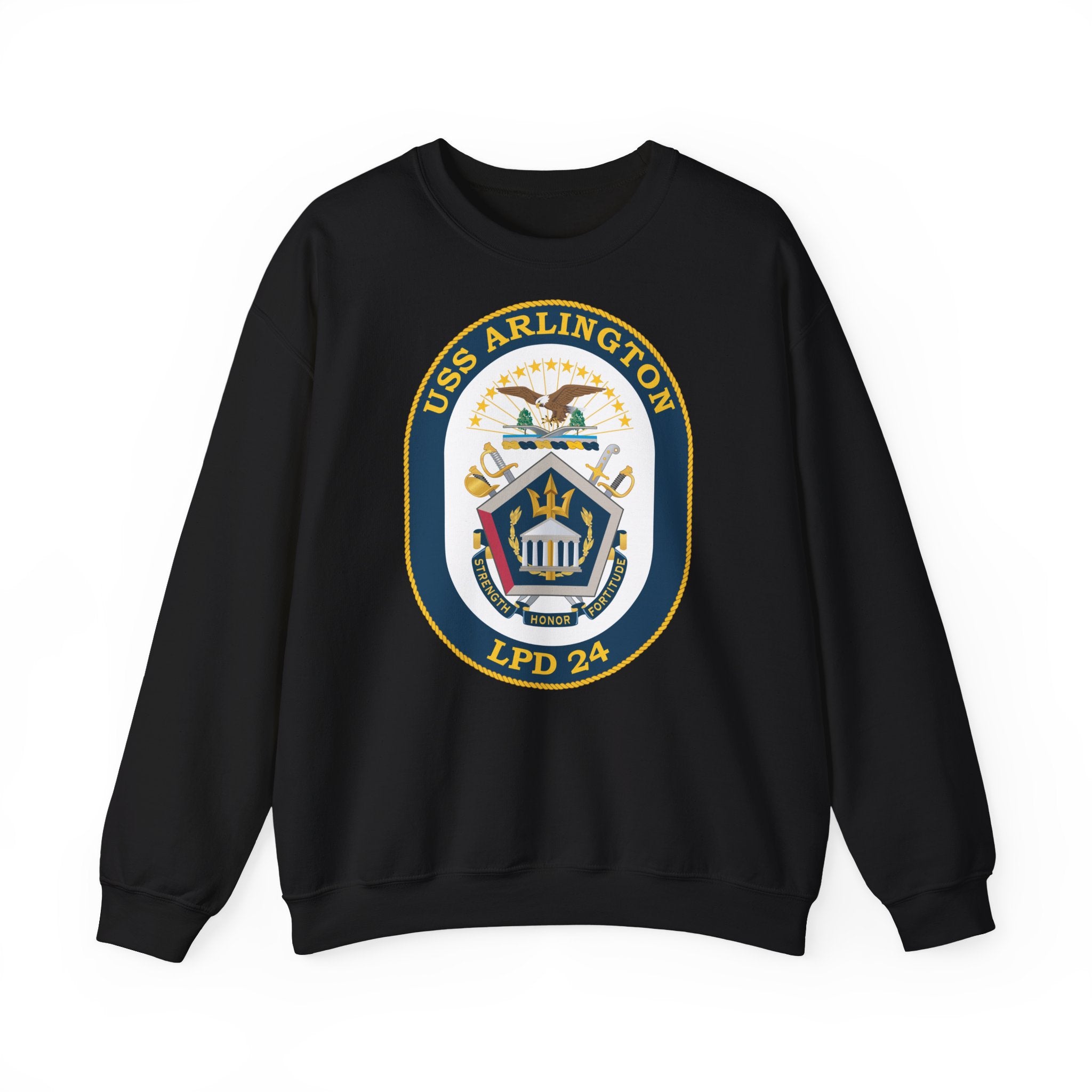 Unisex Heavy Blend™ Crewneck Sweatshirt - Navy - USS Arlington (LPD-24) wo txt