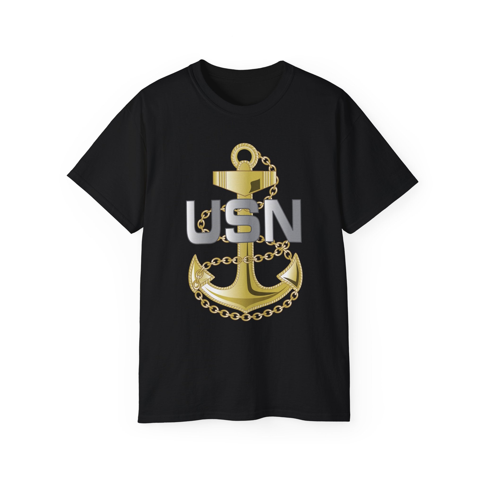 Unisex Ultra Cotton T-Shirt - Navy - Fouled Anchor wo txt
