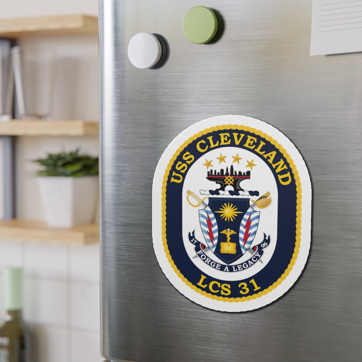 Die-Cut Magnet - Navy - USS Cleveland (LCS-31) wo txt