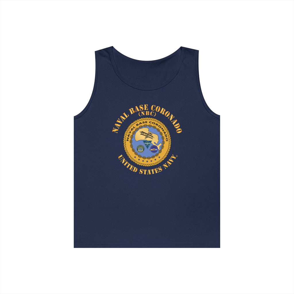 Unisex Heavy Cotton Tank Top - Navy - Naval Base Coronado(NBC)