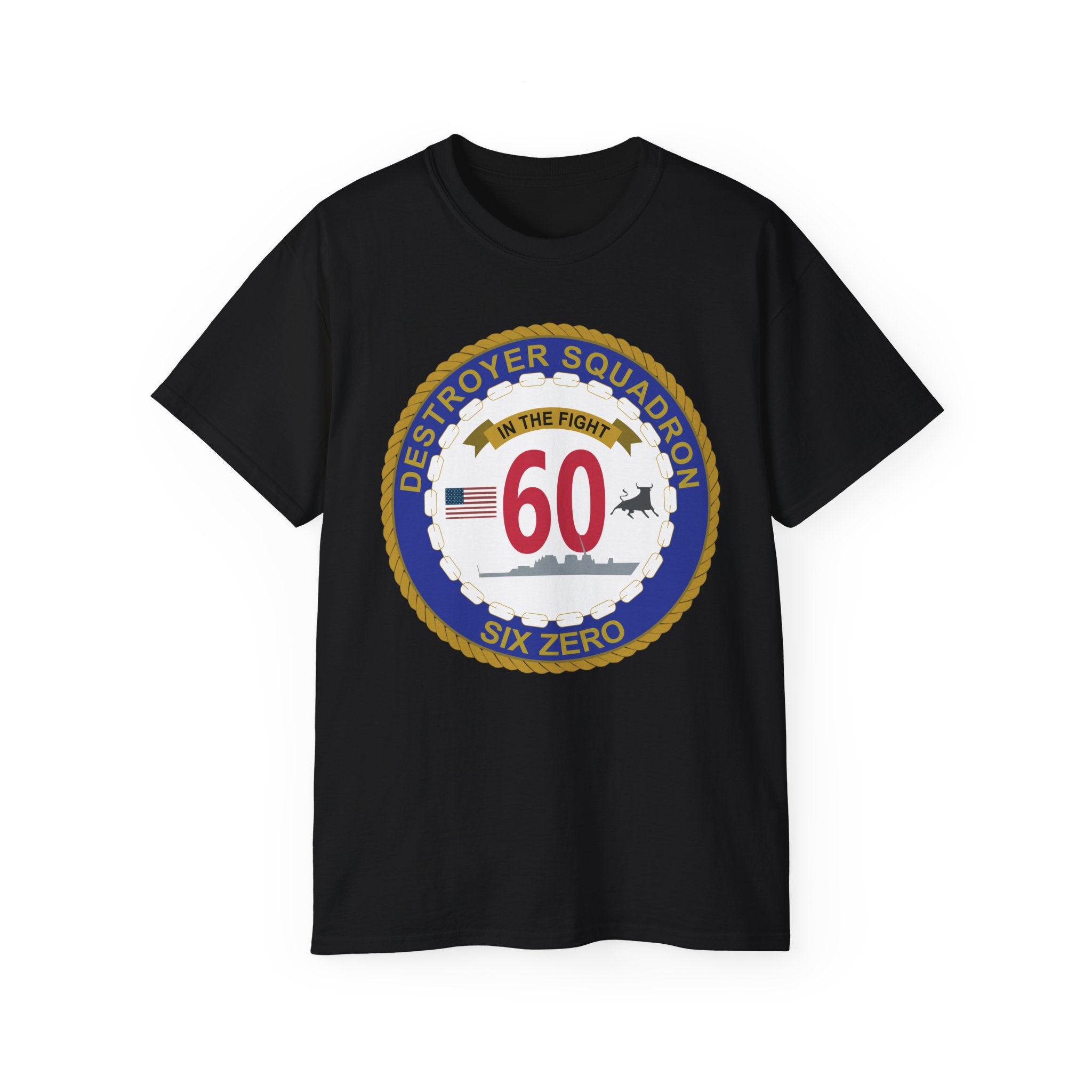 Unisex Ultra Cotton T-Shirt - Navy - Destroyer Squadron 60 wo txt