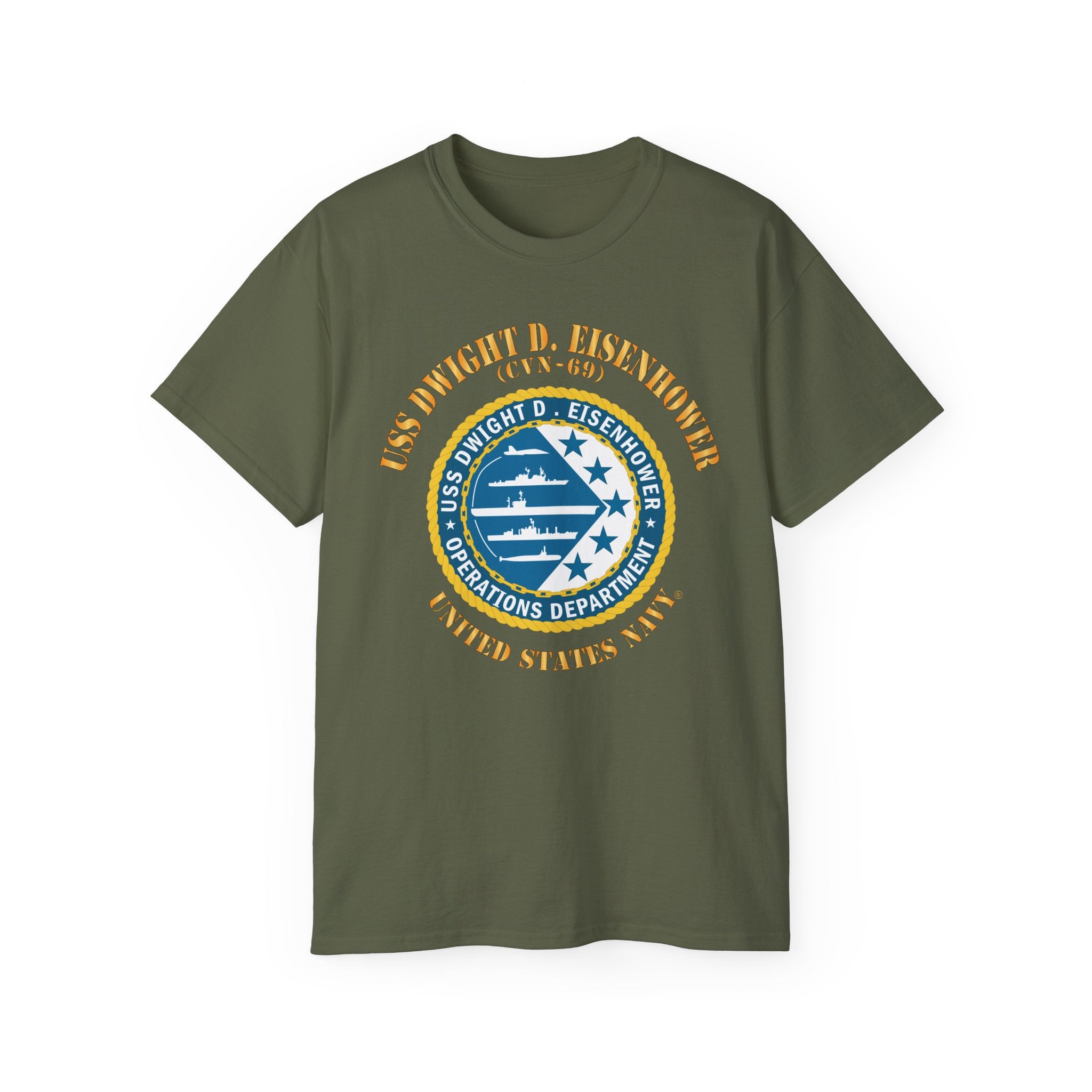 Unisex Ultra Cotton T-Shirt - Navy - USS Dwight D. Eisenhower (CVN-69) - Operations Department