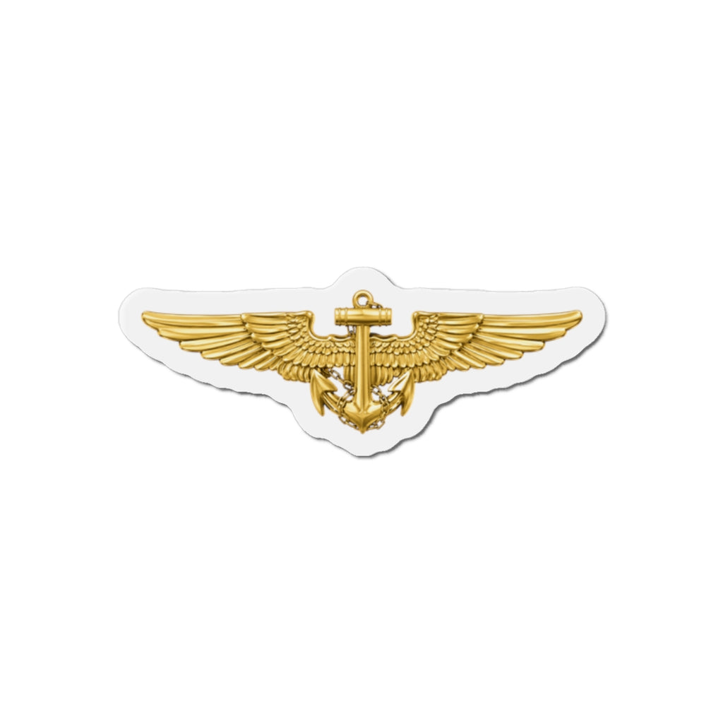 Die-Cut Magnet - Navy - Badge - Naval Aviator Wings wo txt - 3D - Enhanced