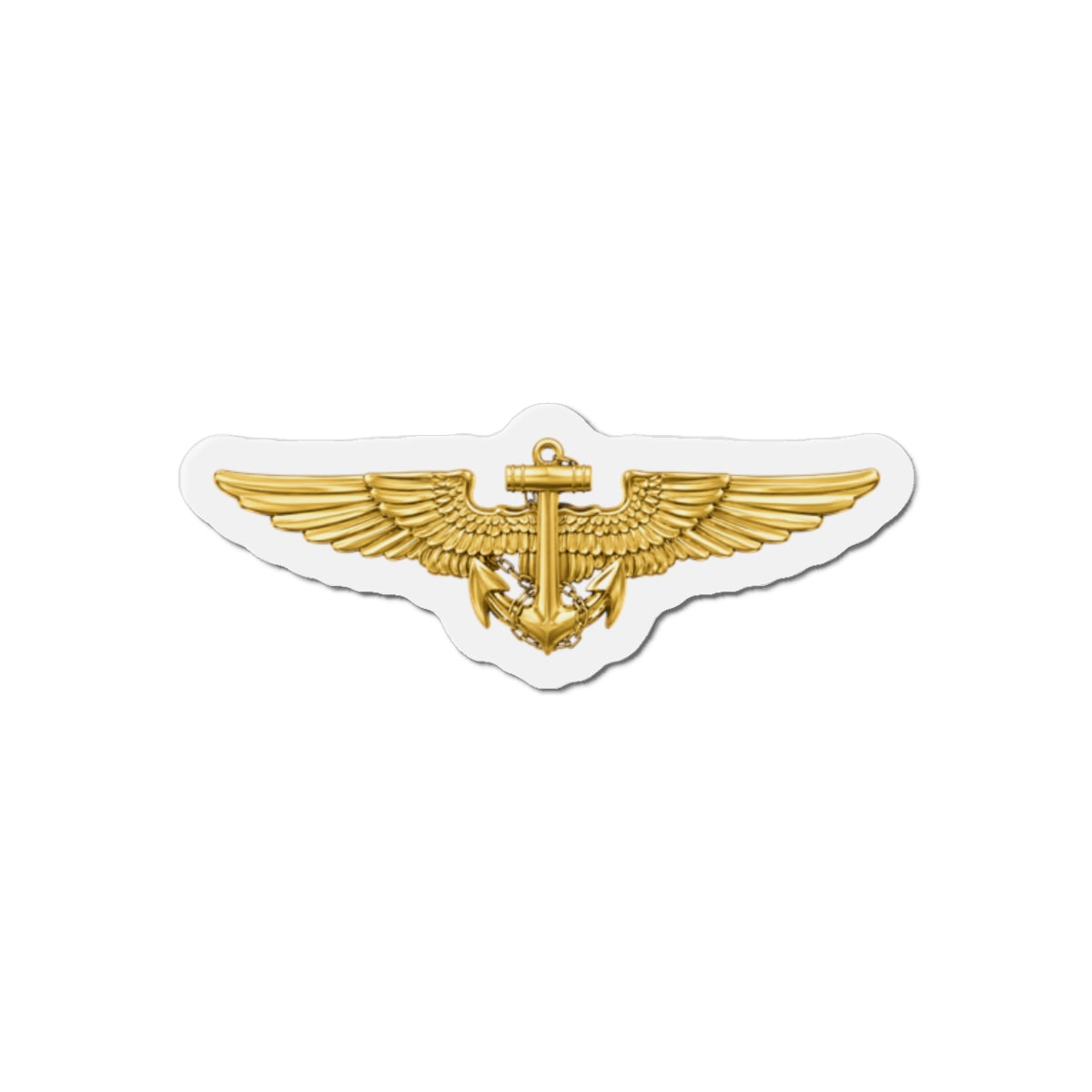 Die-Cut Magnet - Navy - Badge - Naval Aviator Wings wo txt - 3D - Enhanced