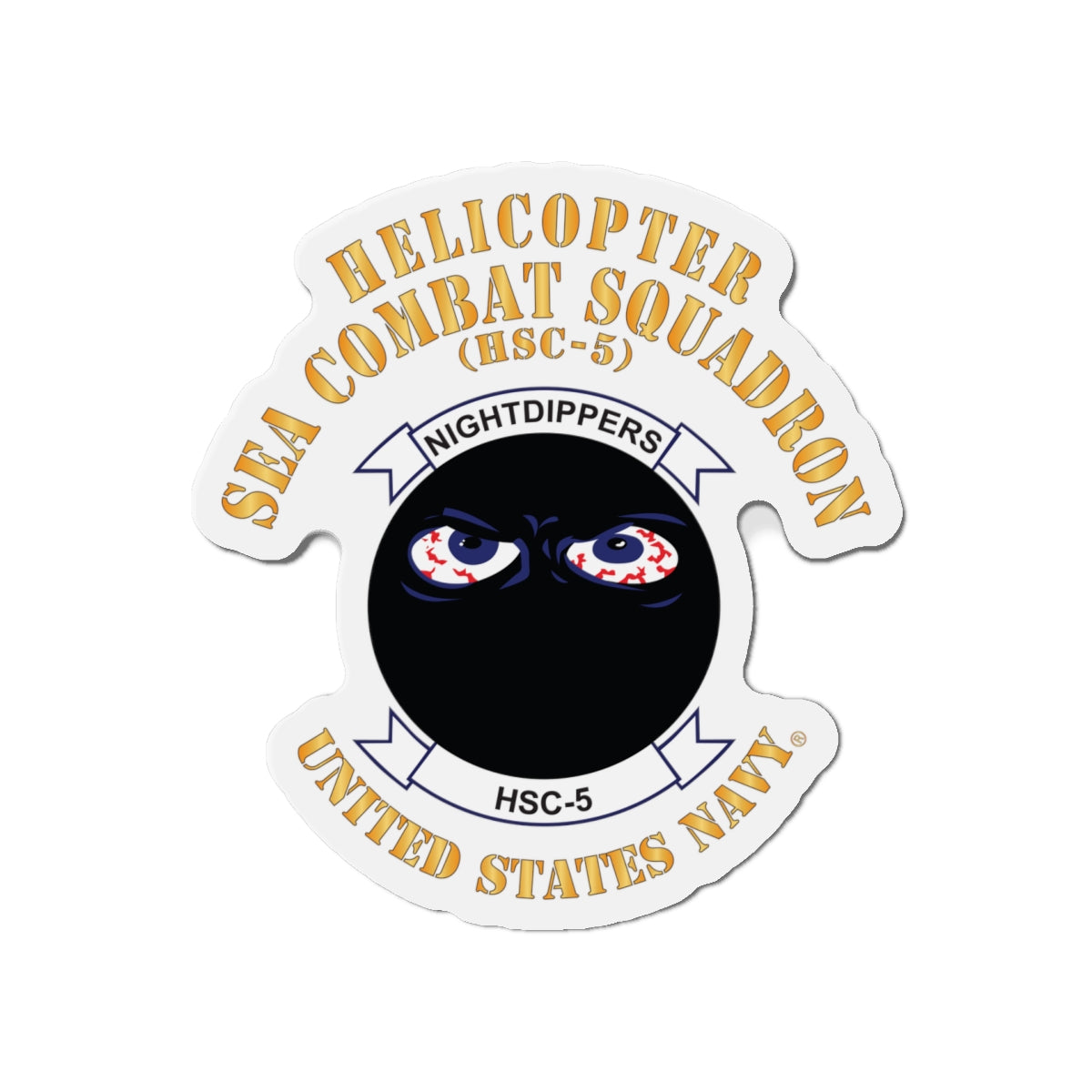 Die-Cut Magnet - Navy - Helicopter Sea Combat Squadron 5 (HSC-5)