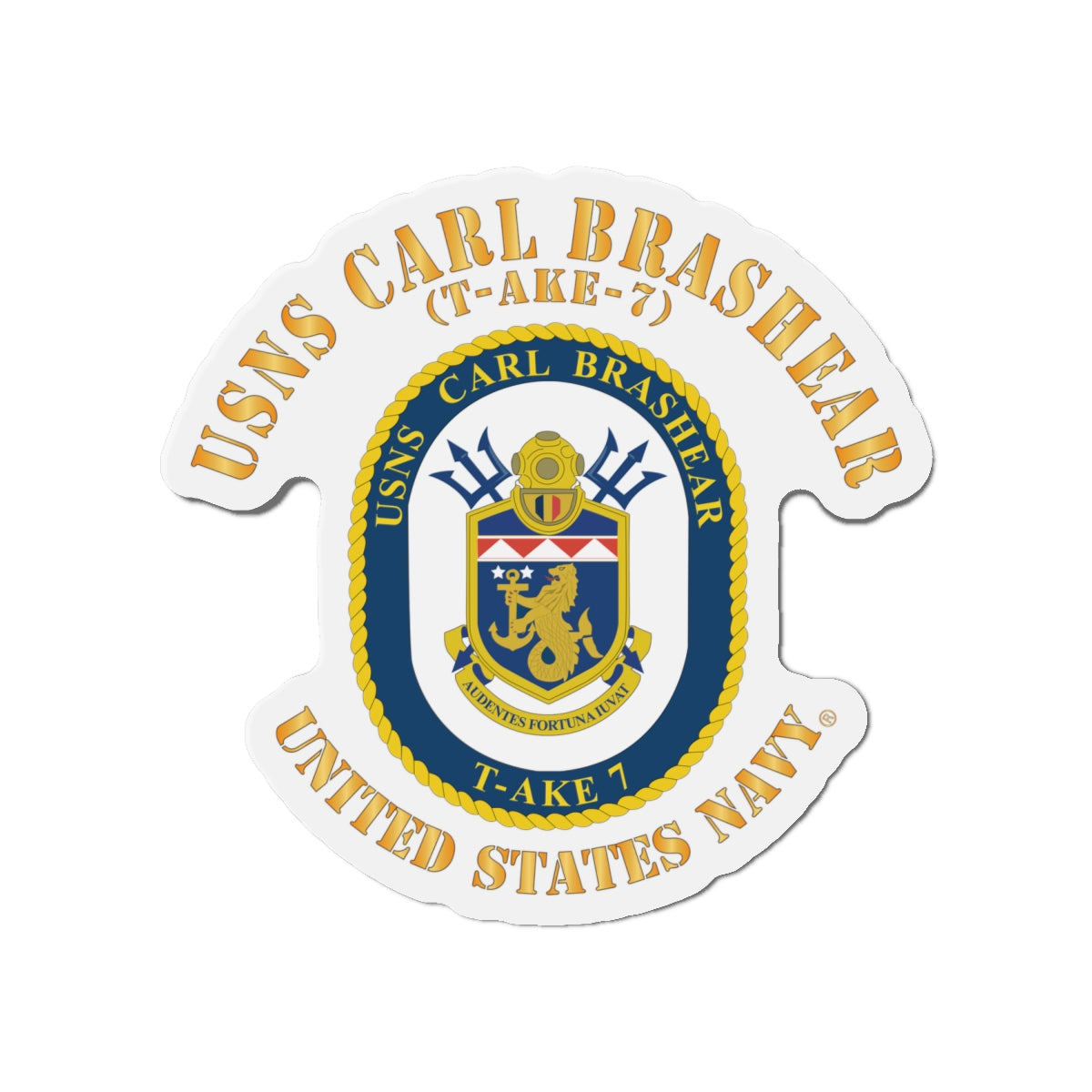 Die-Cut Magnet - Navy - USNS Carl Brashear (T-AKE 7)