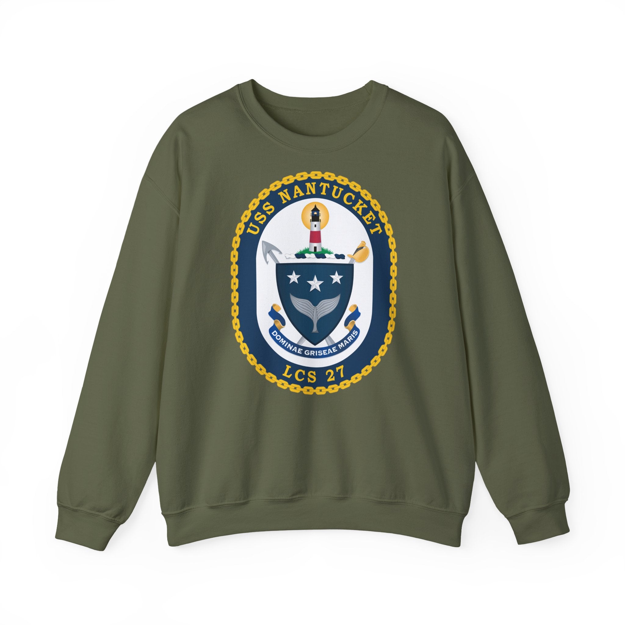 Unisex Heavy Blend™ Crewneck Sweatshirt - Navy - USS Nantucket (LCS-27) wo txt