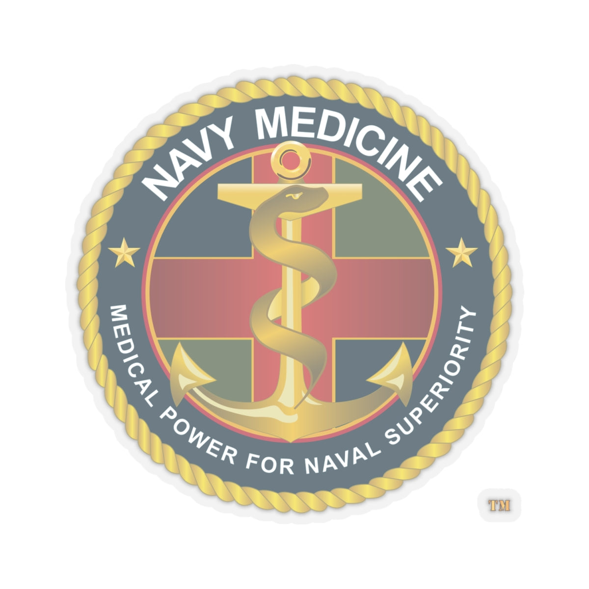 Kiss-Cut Stickers - Navy Medicine - Medical Power for Naval Superiority wo Txt X 300