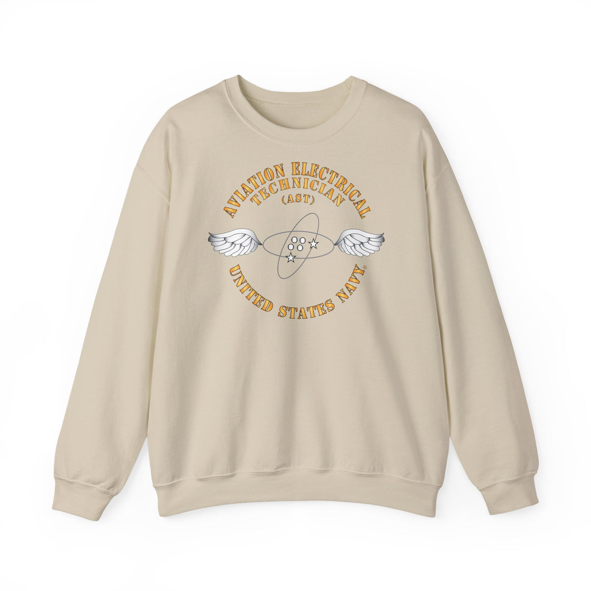 Unisex Heavy Blend™ Crewneck Sweatshirt - Navy - Rate - Aviation Electrical Technician (AST)