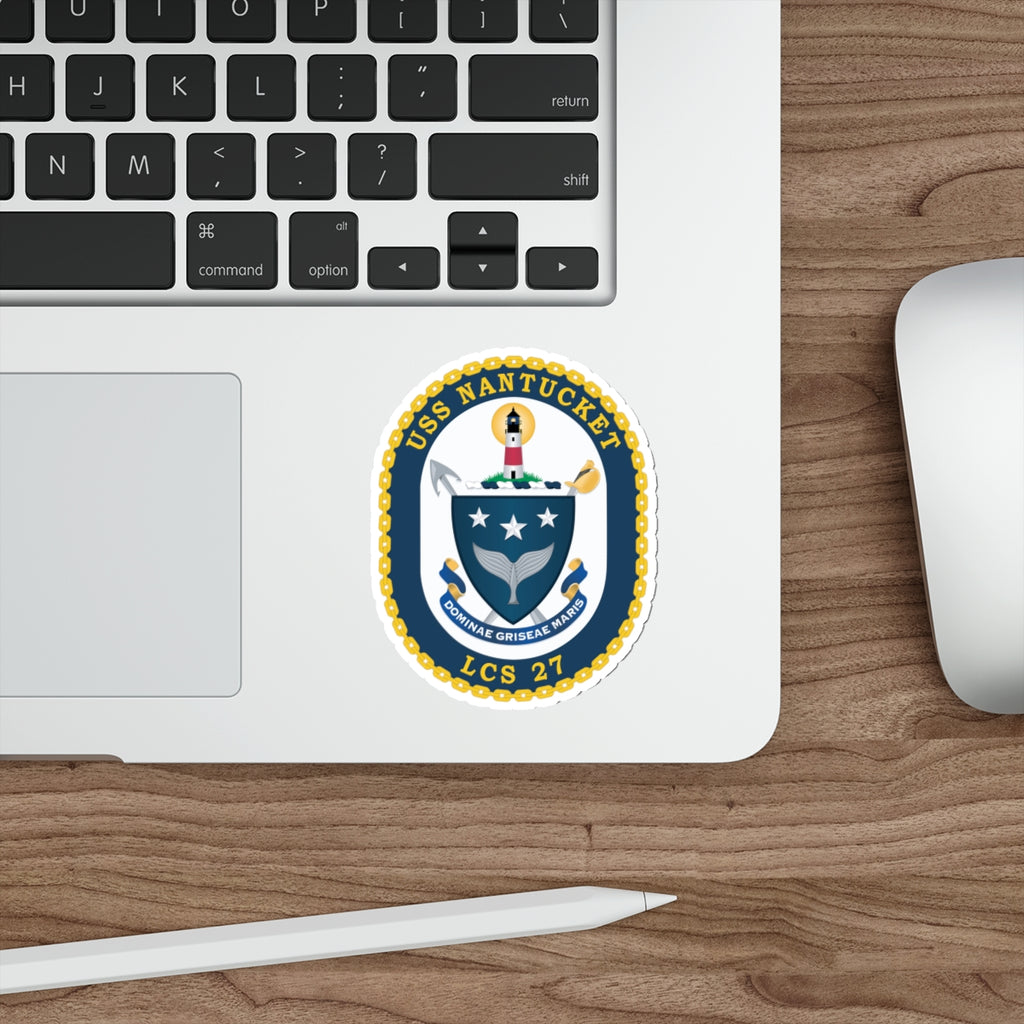Die-Cut Vinyl Sticker - Navy - USS Nantucket (LCS-27) wo txt