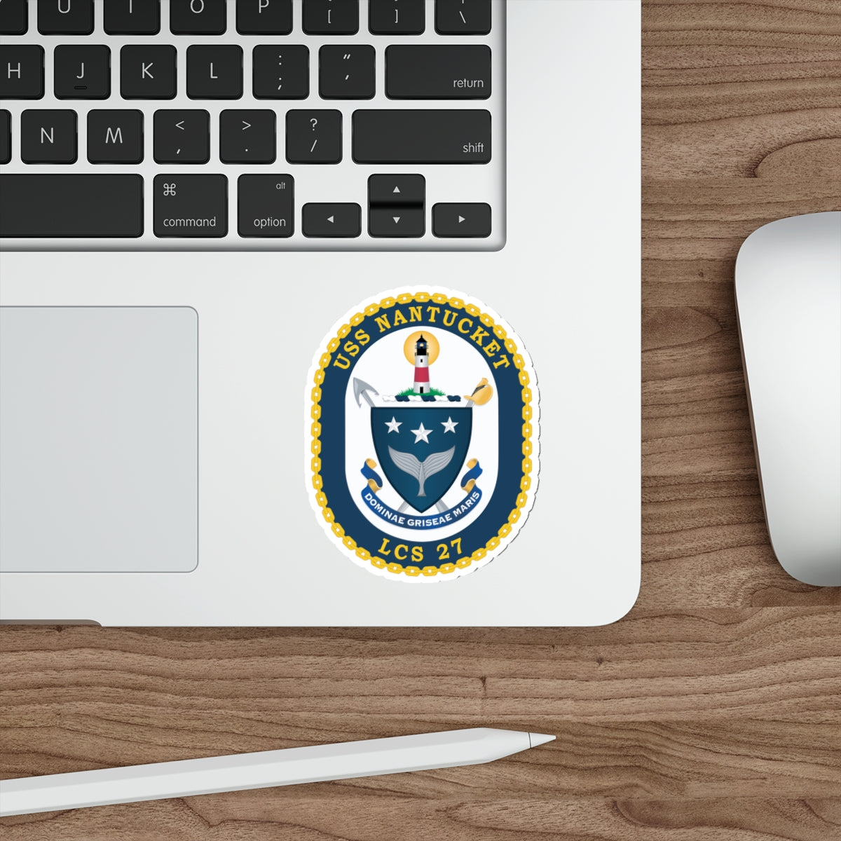 Die-Cut Vinyl Sticker - Navy - USS Nantucket (LCS-27) wo txt