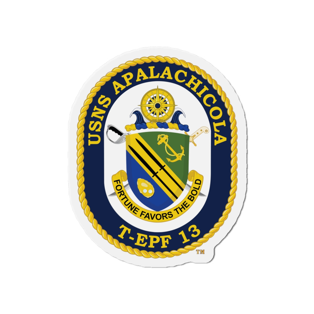 Die-Cut Magnet - Navy - USNS Apalachicola (T-EPF 13) wo txt