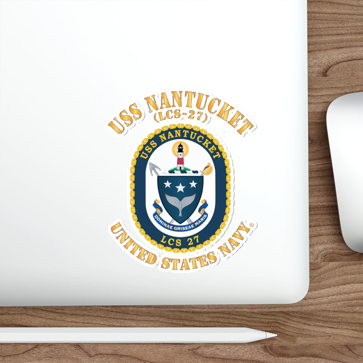 Die-Cut Vinyl Sticker - Navy - USS Nantucket (LCS-27)