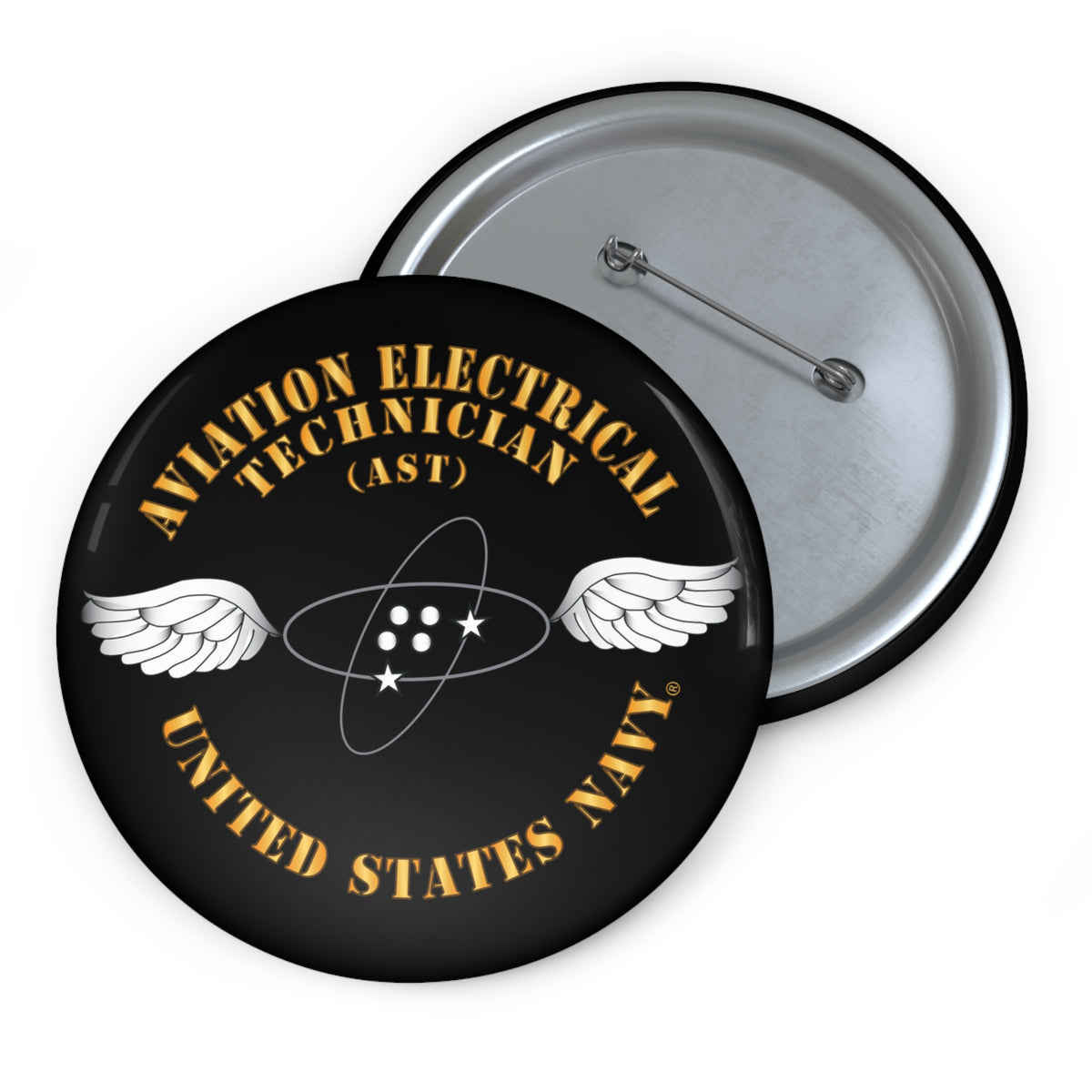 Pin Button - Navy - Rate - Aviation Electrical Technician (AST)