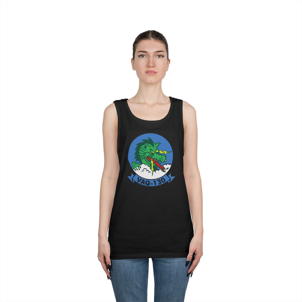 Unisex Heavy Cotton Tank Top - Navy - Electronic Attack Squadron 130 (VAQ-130) wo txt