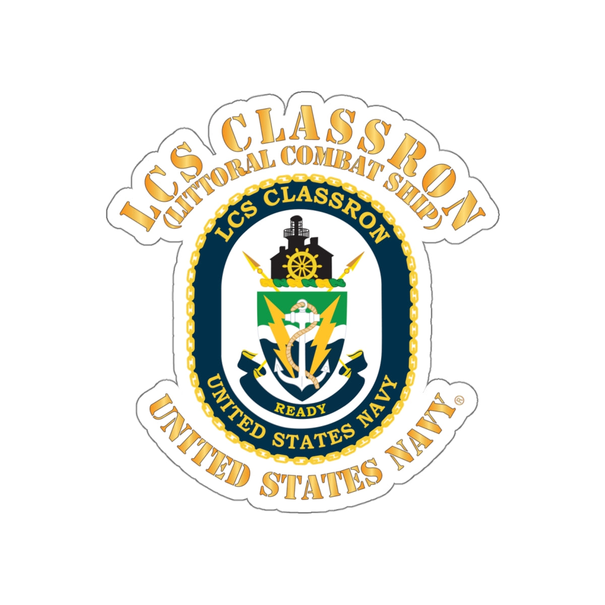 Die-Cut Vinyl Sticker - Navy - LCS Classron (Littoral Combat Ship)