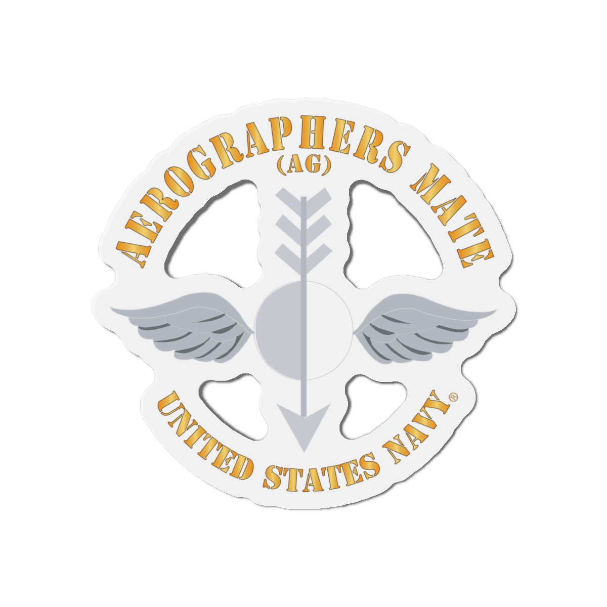 Die-Cut Magnet - Navy - Aerographers Mate (AG) X 300