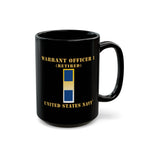 Black Mug (11oz, 15oz) - Navy - Warrant Officer 1 - Retired