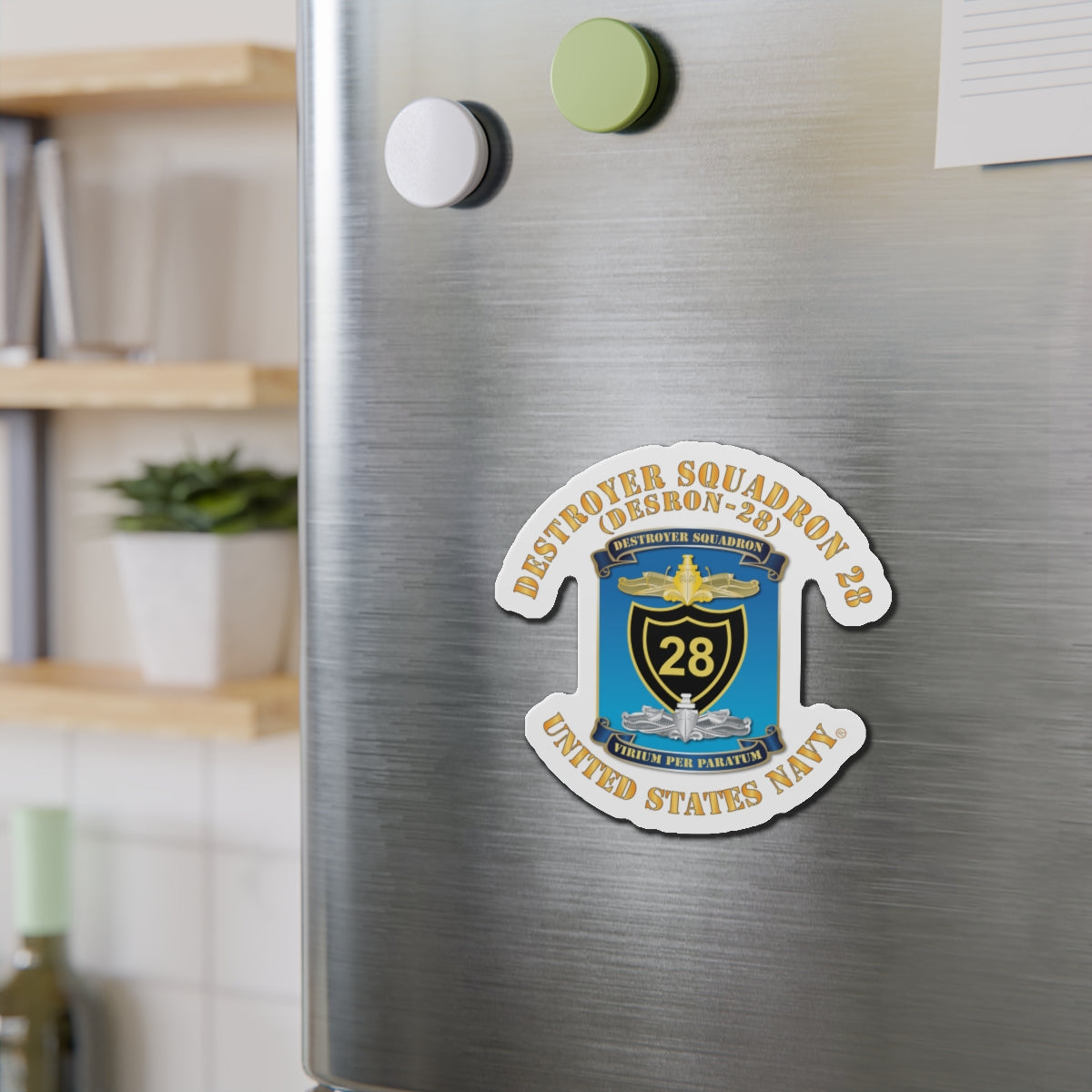 Die-Cut Magnet - Navy - Destroyer Squadron 28 (DESRON-28)